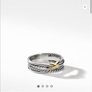 David Yurman X Crossover Ring with 18K Gold
